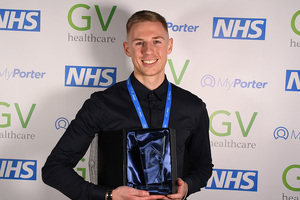 21 year old Scoops award at ceremony honouring NHS heroes