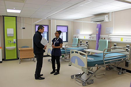 56 bed ward building fits snugly into Leicester Royal Infirmary