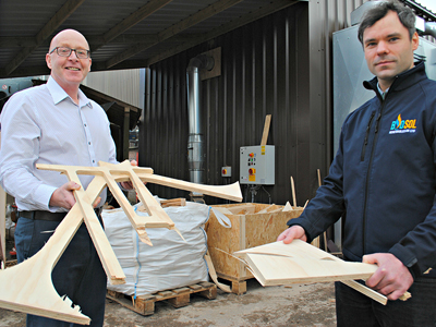 The boiler has made a means of utilising waste wood as a source of fuel