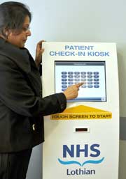 Airport-style check-in desks arrive at NHS Lothian
