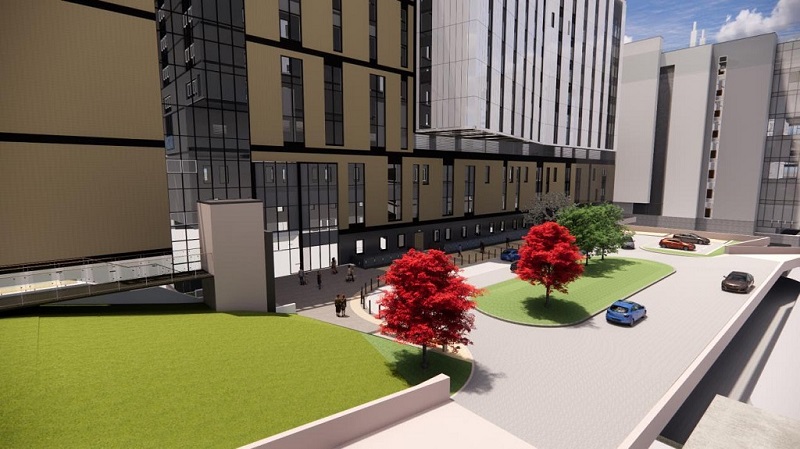 Airport-style entrance plan for flagship hospital