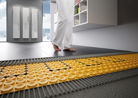 All done in a day thanks to Schlüter-DITRA-HEAT-E underfloor heating