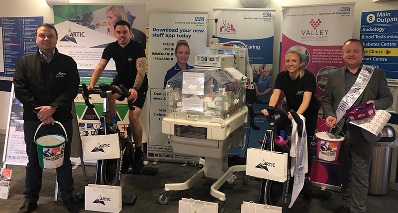 Artic raises over £600 for Darent Valley Hospital Special Baby Care