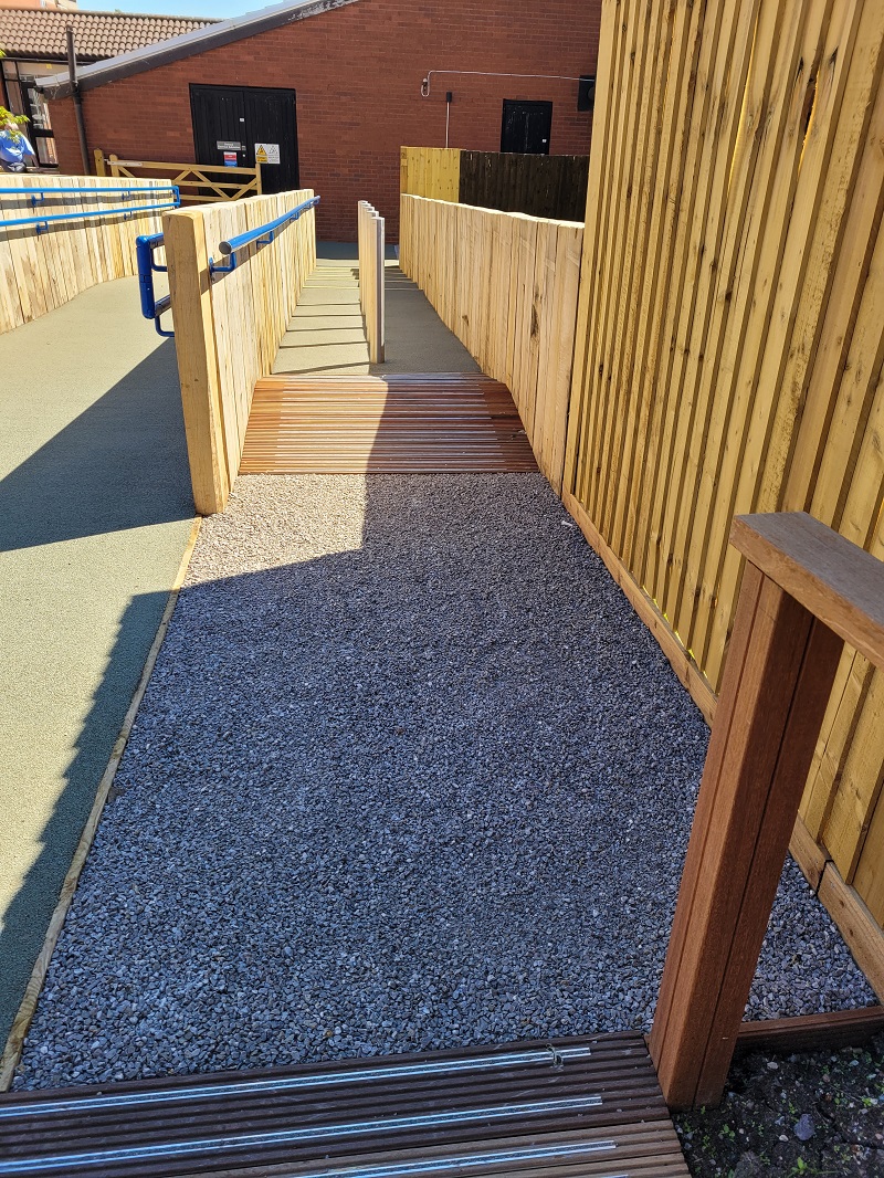 The garden has been designed to promote accessibility and manoeuvrability