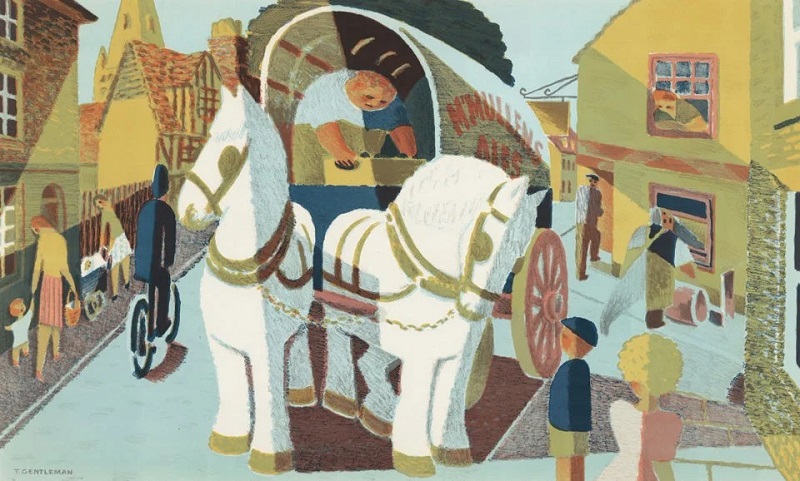 Tom Gentleman, Grey Horses, 1948, is being displayed as part of the exhibition