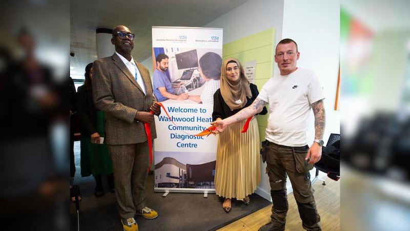 Patrick Vernon, interim chairman of Birmingham and Solihull Integrated Care Board; is pictured at the opening with patient, Bradley Hunt; and Councillor Mariam Khan, Birmingham City Council’s Cabinet Member for Health and Social Care
