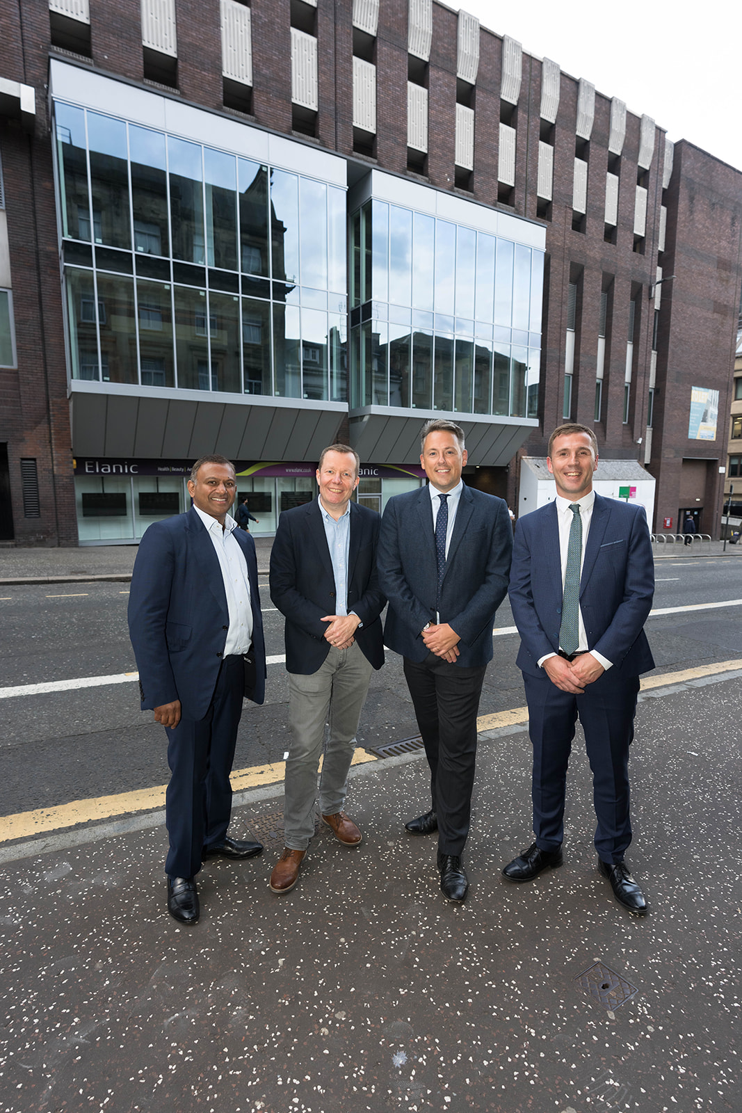 L-R: Vivek Sivarajan, Medical Director and SEO; Board member, Professor Jason Leitch; Managing Director, Kristian Campbell; Michael Logue, Director of Strategy and Operational Excellence