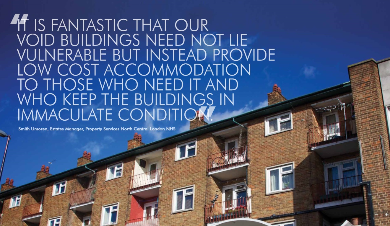 The approach can protect buildings from vandalism, damage and squatters and provide much-needed accommodation for key workers