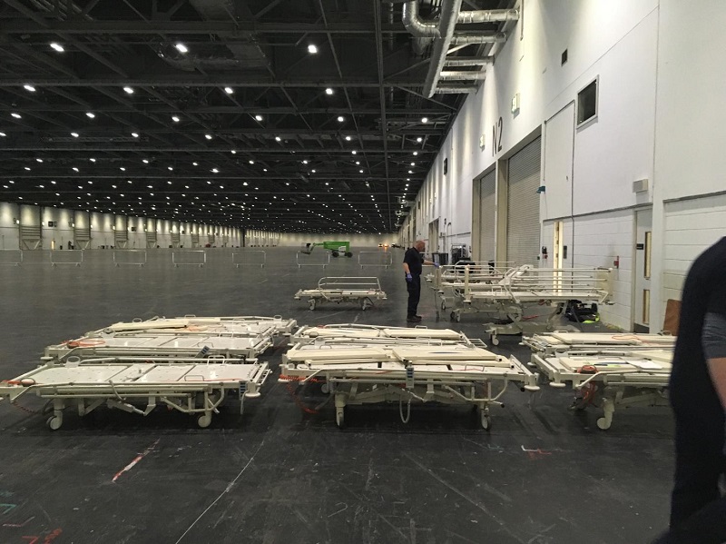 Arjo supplied beds for the newly-opened Nightingale Hospital at the ExCeL centre in east London