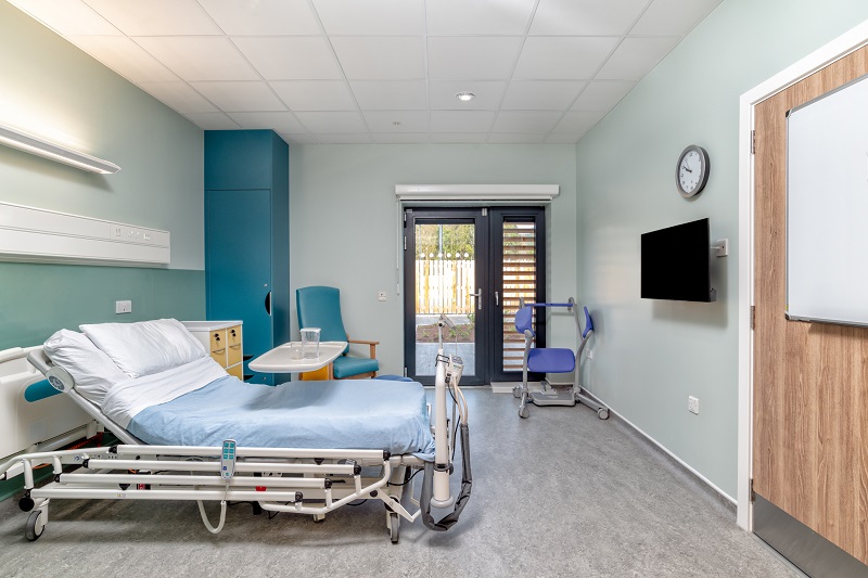 The hospital has more than 130 rooms, including 24 inpatient beds