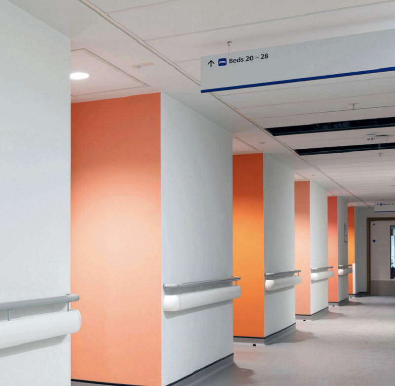Wall protection solutions from Gradus have been installed within two new clinical buildings at Royal the Sussex County Hospital