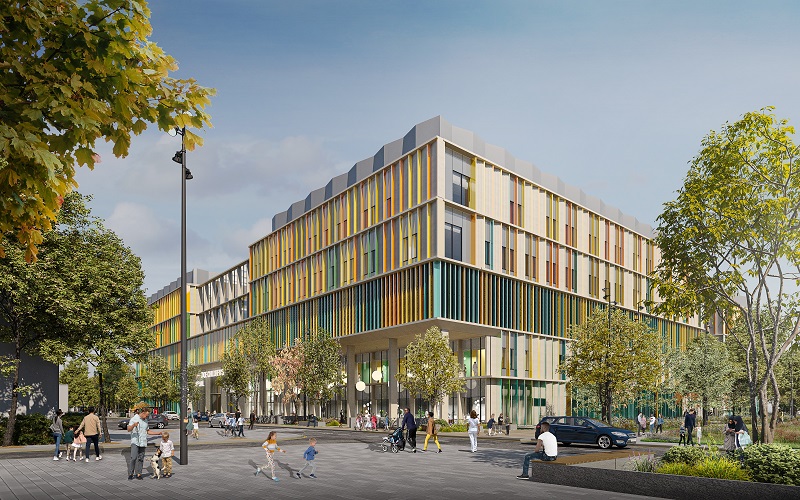 Planners have approved early external designs for a new children's hospital in Cambridge
