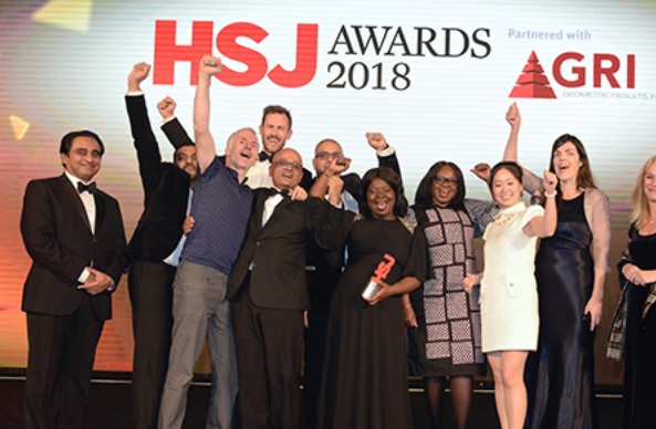 Representatives from Newham Clinical Commissioning Group celebrate winning the Award for Community or Primary Care Services Redesign (London and the South)