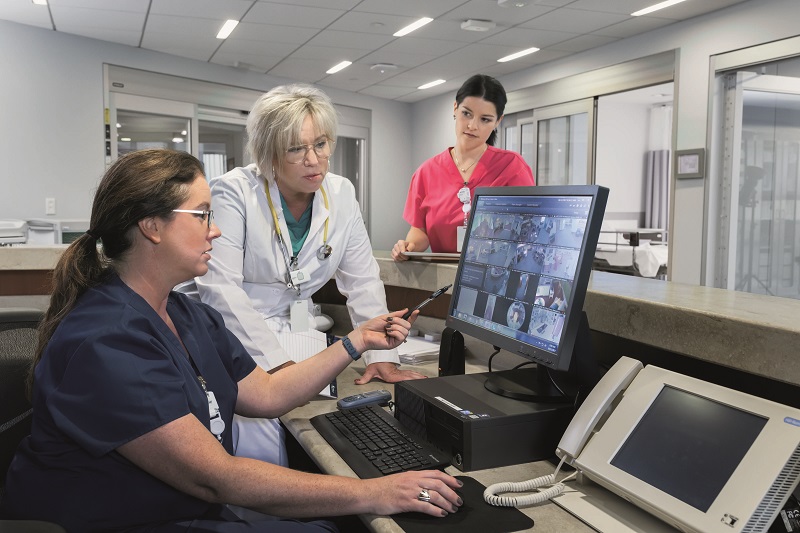 Network camera technology facilitates communication between patients and medical professionals or between staff members across a trust estate, or even from other sites, without ever having to be physically present