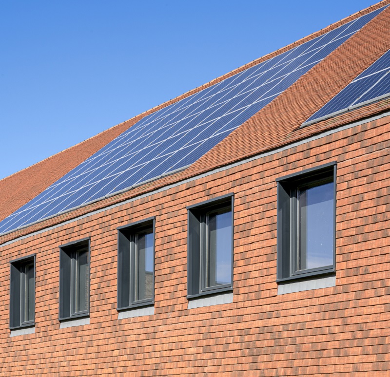 230 photovoltaic panels on the roof will generate electricity for the charity's estate