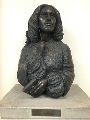 Statue of George Eliot Hospital foyer
