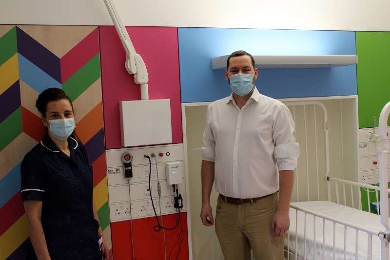 After a successful trial, Sheffield Children's Hospital has now installed the BEAMS system in 70 rooms