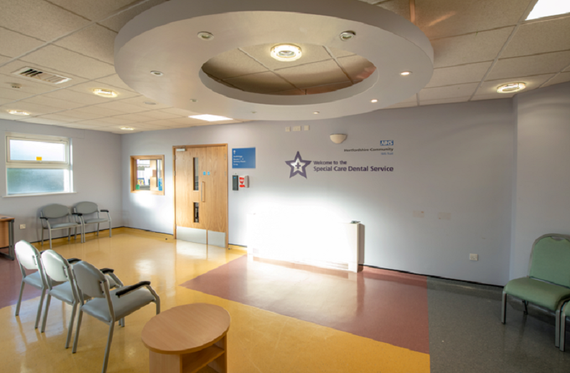 The new waiting room for dental patients with special needs at Cheshunt Community Hospital