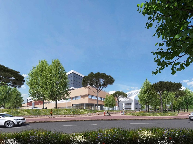 An artist's impression of the new hospital planned to open in Jersey in 2026