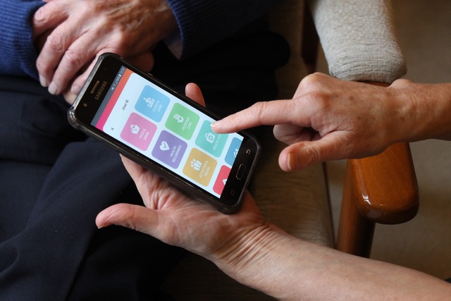 Using the app means care staff have the care plan at their fingertips