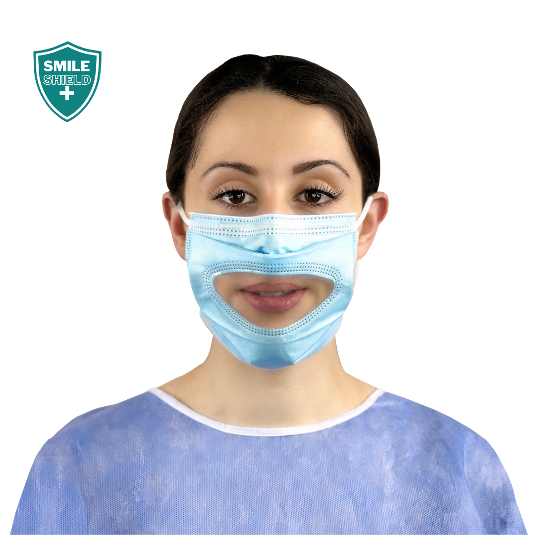New transparent face mask shields your smile, without hiding it