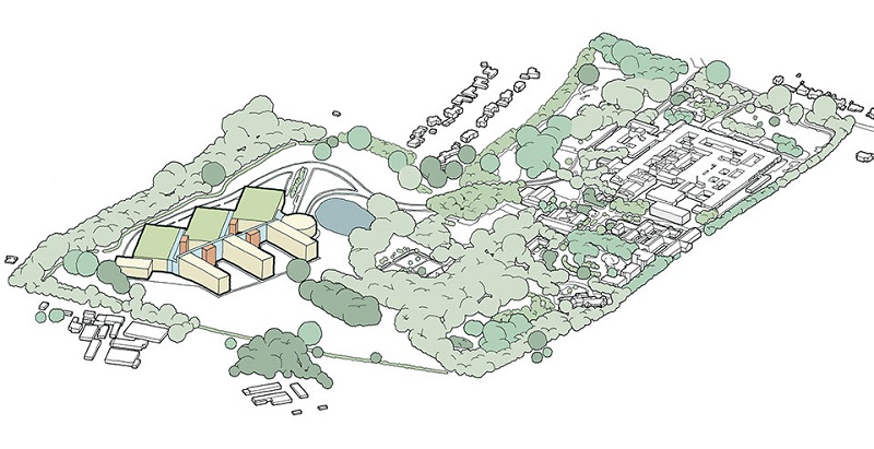 An illustration of the new West Suffolk Hospital development