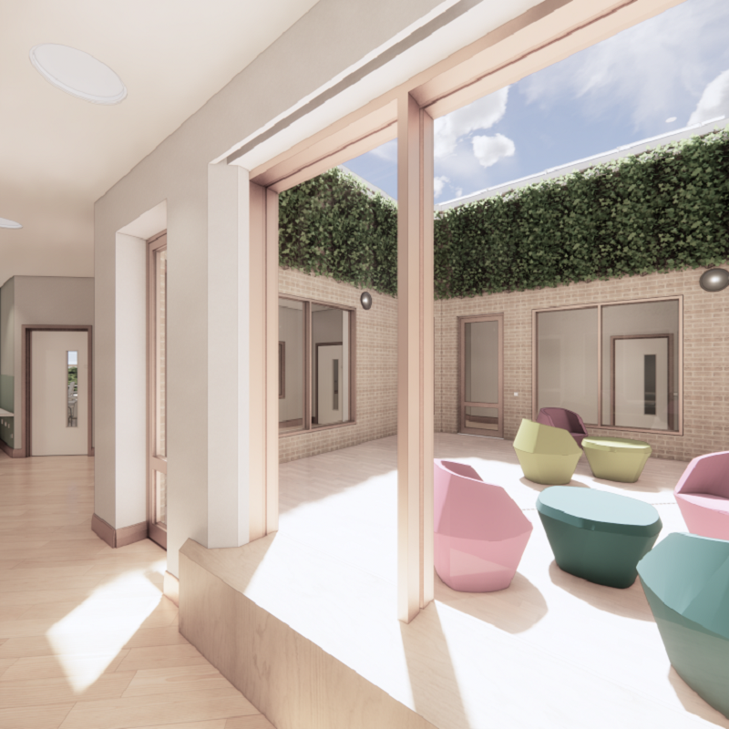 The building has been designed in partnership with service users, their carers, and staff