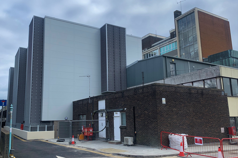 Exterior of the new Poole Hospital extension