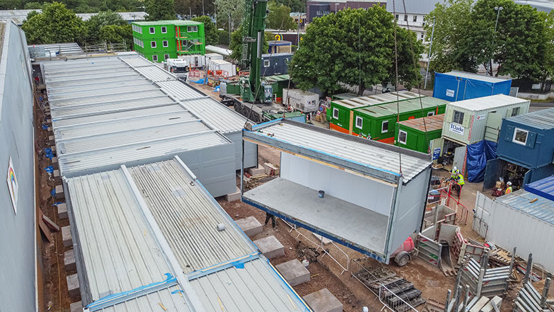 Premier provides 1700sqm of modular buildings for new NHS Nightingale Hospital in four weeks