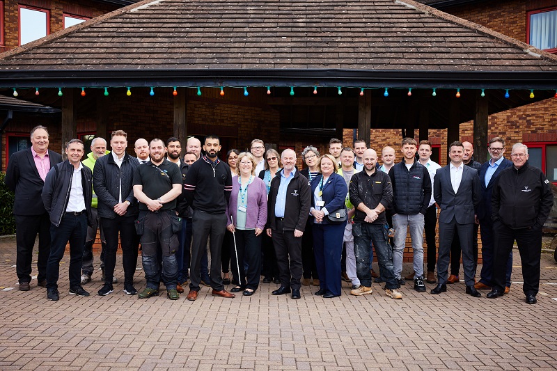 Willmott Dixon Interiors hands over four mental health rehabilitation units at St Michael's Hospital at an event attended by its site and project teams and representatives of Coventry and Warwickshire Partnership NHS Trust