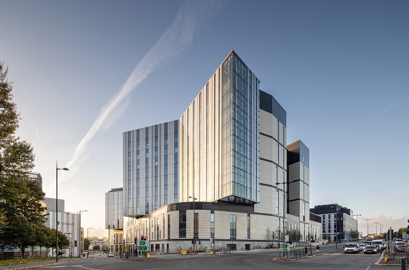 the trial of the Gencoa coating technology will take place at the Royal Liverpool University Hospital. Image courtesy of Matt Livey, Architecture, NBBJ, and HKS