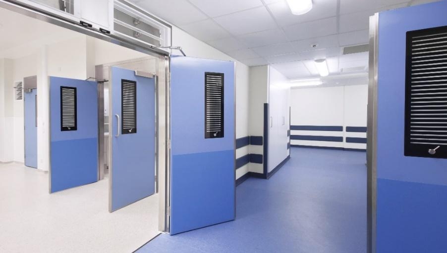Figure 3 hygienic GRP hospital doors.