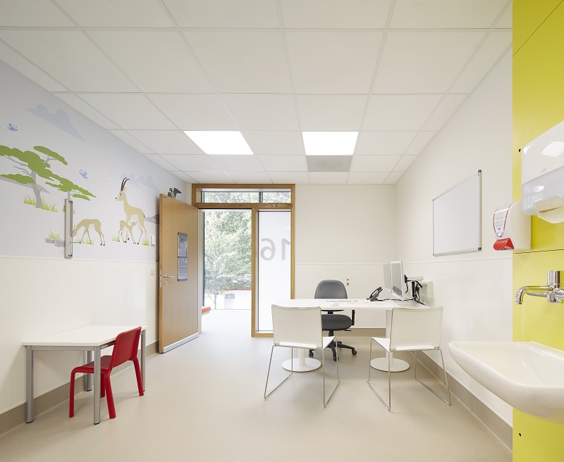 Artwork is a major part of the design, helping to soften the clinical spaces