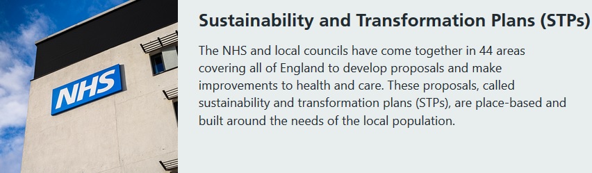 Sustainability and Transformation Plans - what they mean for the NHS