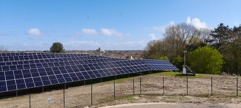 A solar PV system will be capable of supplying 100% of the electricity demand of the new heat pumps