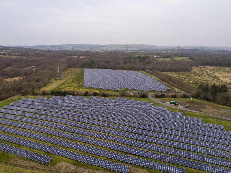A 4MW solar farm at Brynwillach is the first dedicated installation to directly serve an NHS hospital, with 10,000 solar panels stretching across 14 hectares, which are connected to the hospital via a 3km private wire network
