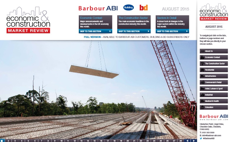 ABI Barbour has released its latest <i> Economic & Construction Market Review</i>