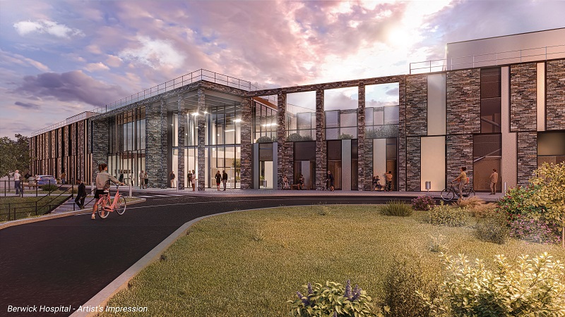 An artist's impression of the new hospital building