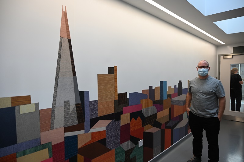 Artist visits neonatal unit to see new works in situ