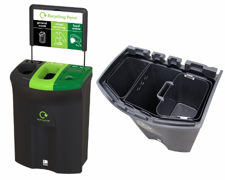 Bin design encourages recycling
