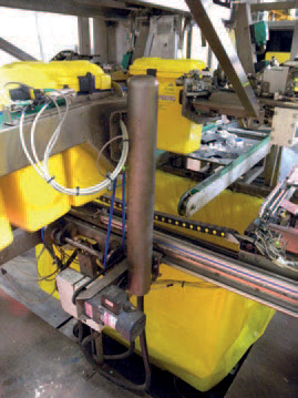 Bins are handled robotically