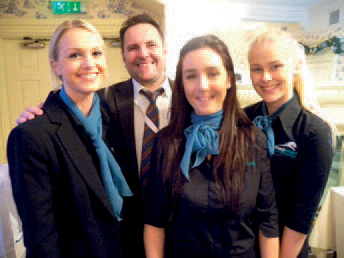 Neil Robinson with the customer liaison team of Amber Marshall, Kate Chambers and Lauren Miller.