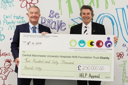 Charity donation for hospital helipad