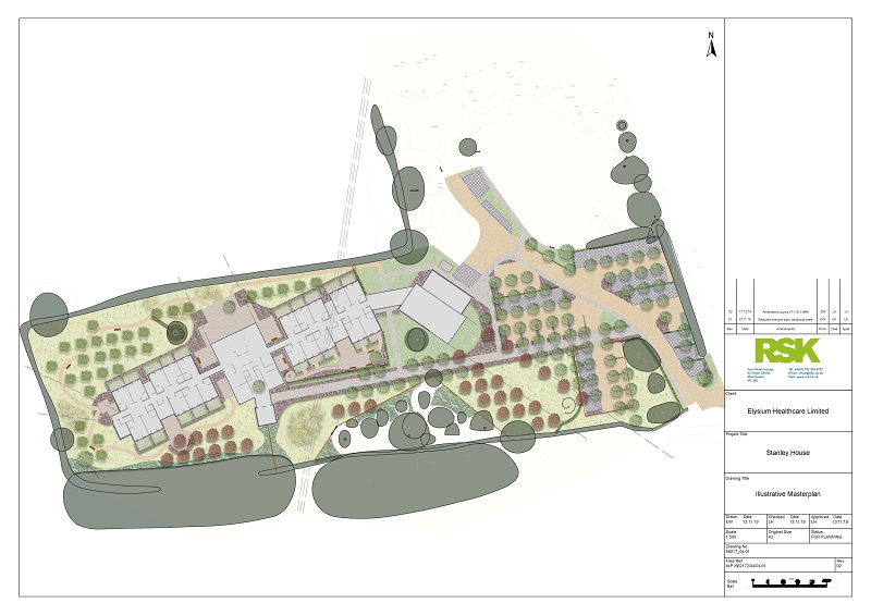 The landscape at Stanley House, a specialist facility in neurological complex care located in Herefordshire, has been designed to incorporate ‘healing courtyards’ that are directly linked to the individual rooms of the building, connecting outdoors and indoors