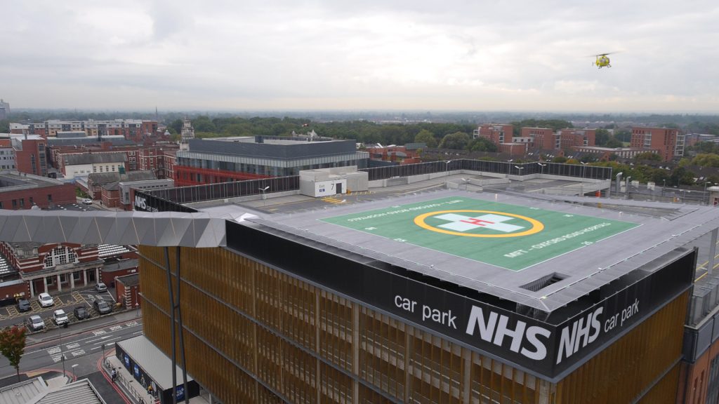 Construction work begins on first-of-a-kind hospital helipad