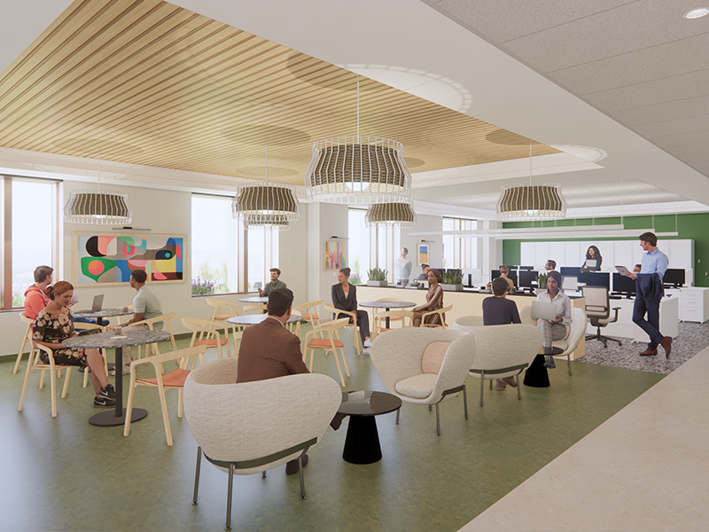 The hospital will be set over seven floors and will combine NHS clinical space with three ground-breaking research institutes