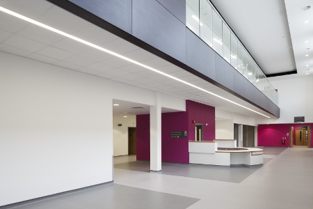 CREANOVApanels protect and decorate hospital atrium