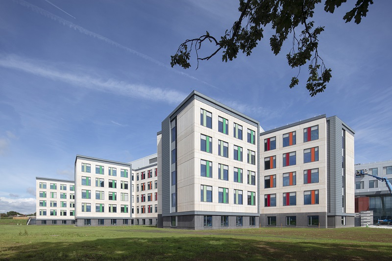 Half of the new hospital buildings were delivered early to enable the health board to cope with the added strain brought about by the Coronavirus pandemic