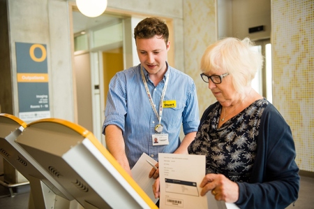 Patients travel to the central hub only when essential for diagnosis and/or treatment