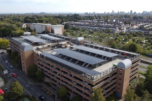 Do acute hospitals in the UK have space for solar panels?
